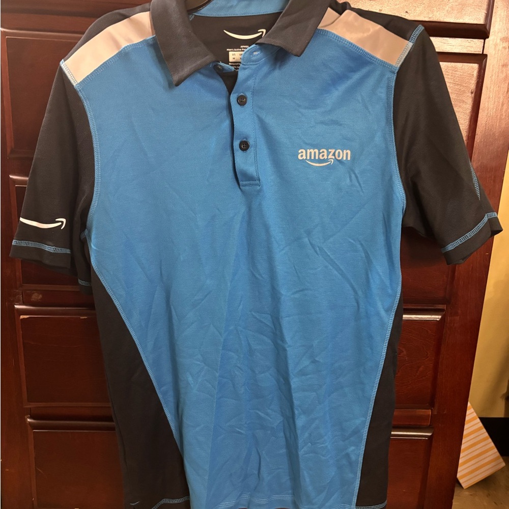 Amazon Men's Blue Polo Shirt